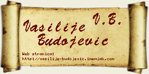 Vasilije Budojević vizit kartica